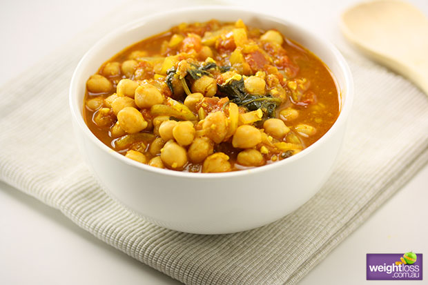 Curried Chickpea Spinach Stew