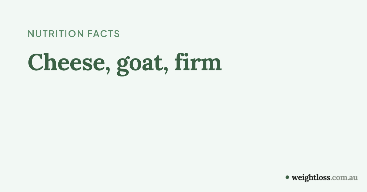 Cheese, goat, firm: Calories, Protein, Carbs & Fat per 100g