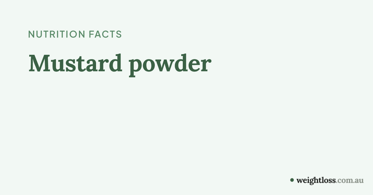 Mustard powder: Calories, Protein, Carbs & Fat per 100g