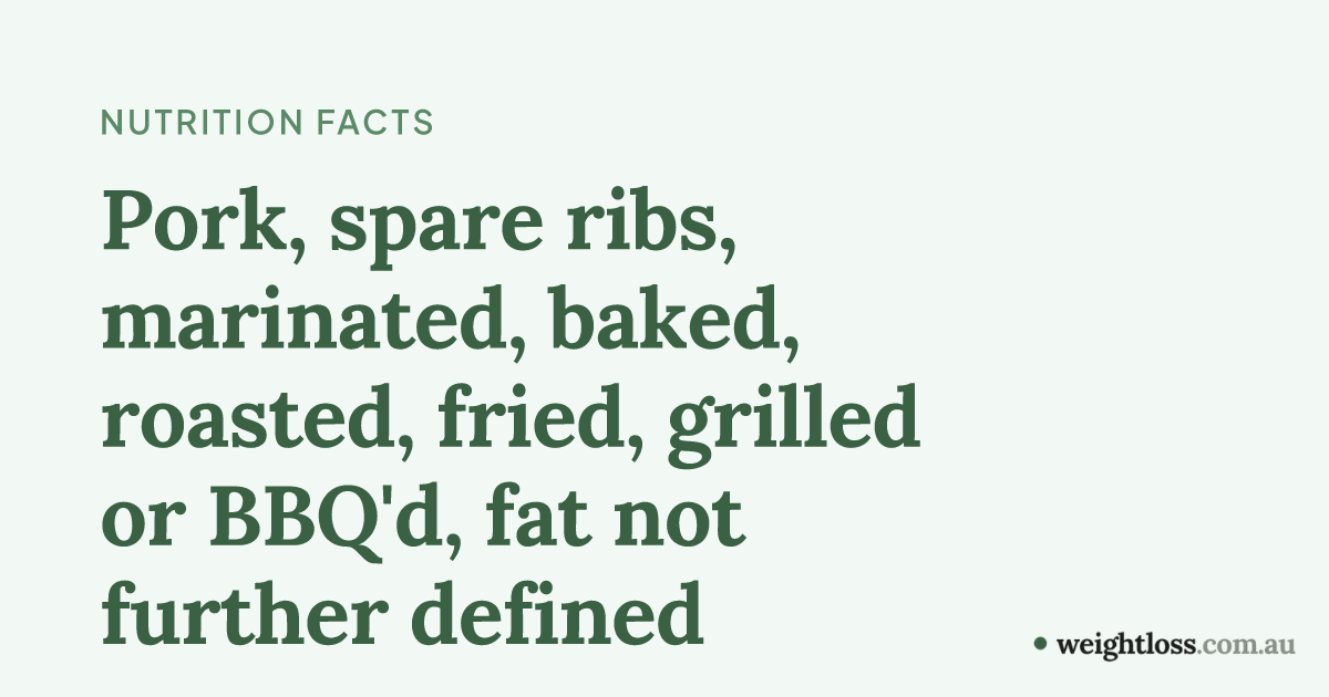 Pork, spare ribs, marinated, baked, roasted, fried, grilled or BBQ'd ...