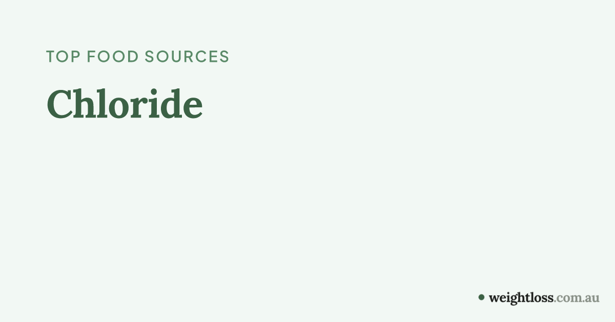 Foods Highest in Chloride: Top 50 Sources Ranked