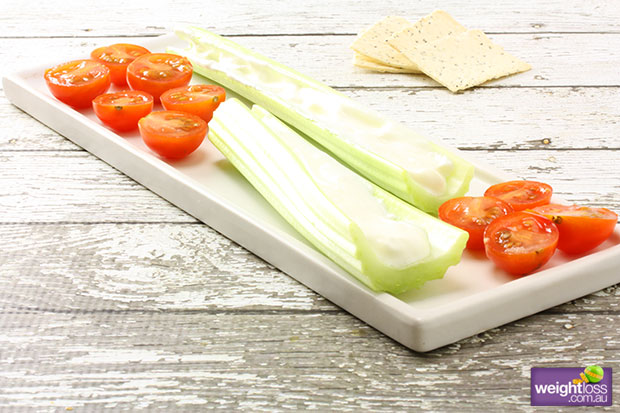 Celery Yoghurt & Cherry Tomatoes