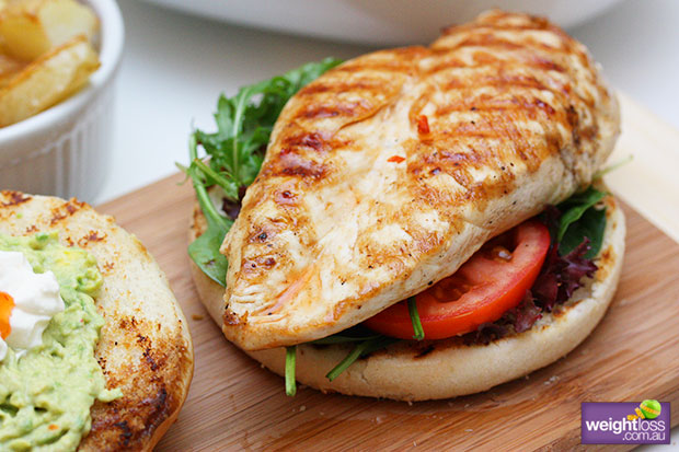 Grilled Mexican Chicken Burger