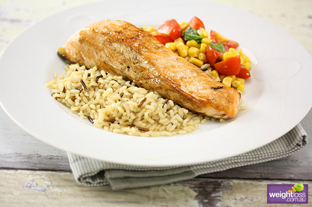 Grilled Salmon & Corn Salsa