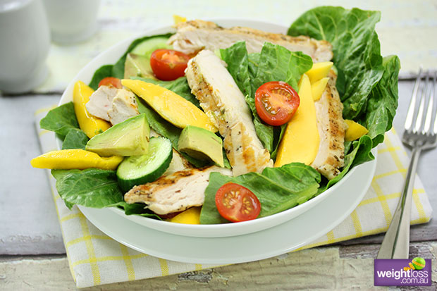 Warm Mango Chicken Salad