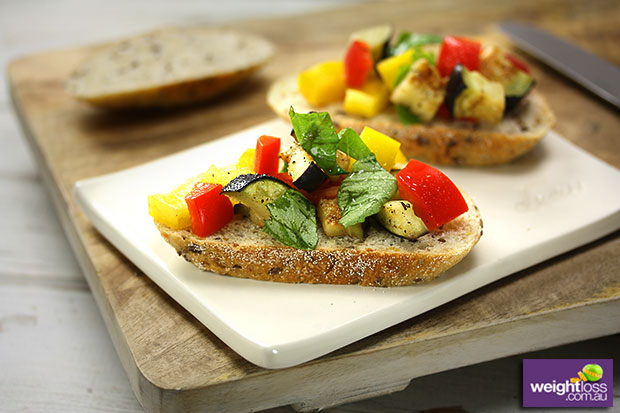 Bruschetta Capsicum & Eggplant