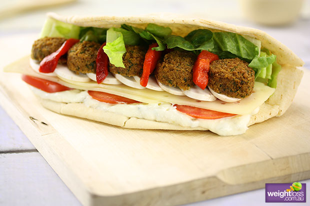 Open Pita Bread Sandwich