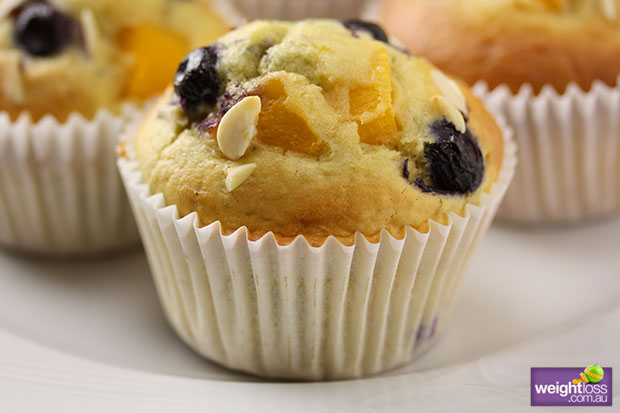 Peach & Blueberry Muffins