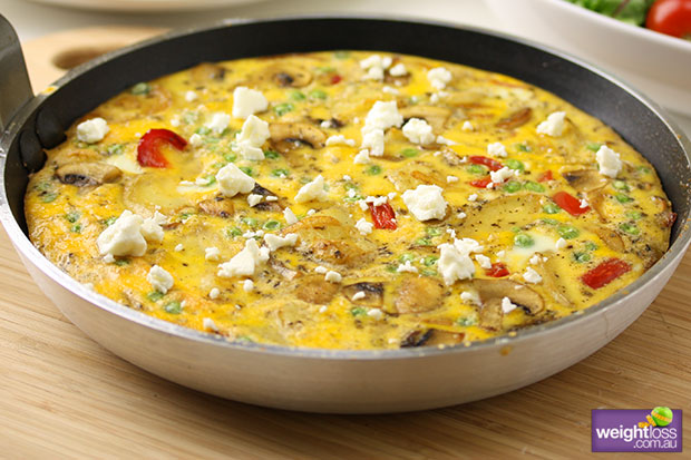 Potato, Capsicum, Mushroom Frittata