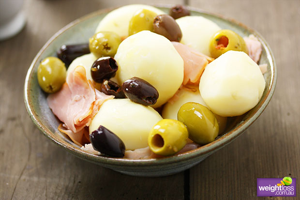 Low Fat Potato Ham & Olive Salad