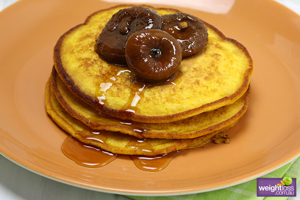 Pumpkin Pancakes with Figs