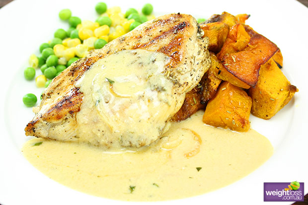 Rosemary Chicken with Tarragon Sauce