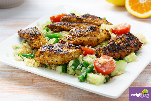 Spicy Chicken Quinoa Salad