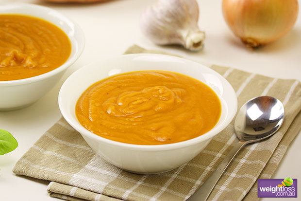 Sweet Potato with Roasted Garlic & Onion Soup