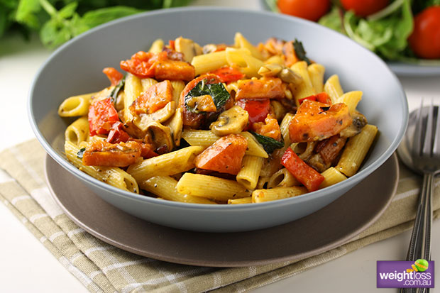 Sweet potato penne