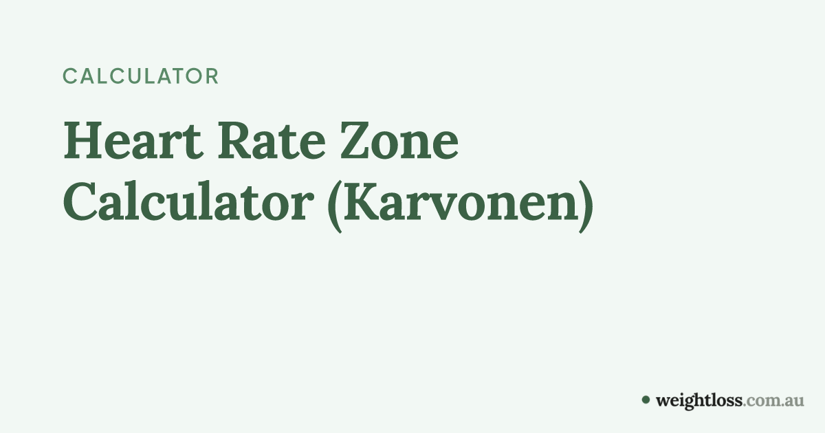 Heart Rate Zone Calculator (Karvonen) | What are my heart rate zones ...