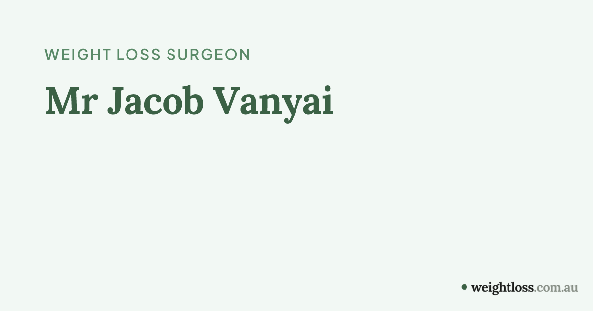 Mr Jacob Vanyai: Bariatric Surgeon in Surrey Hills, VIC | Procedures ...